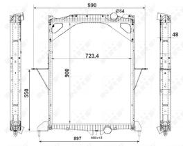 NRF 529701 - RADIA VOLVO V.I. FM9/FM12 (98>) FMX (10>) 900*740*48