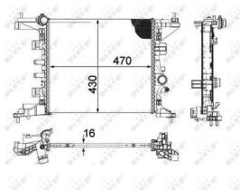 NRF 58477 - RADIA OPEL MERIVA B 1.4 16V (4/10>)