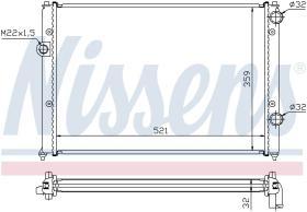 Nissens 652511 - RADIADOR VOLKSWAGEN PASSAT B4(3A.35