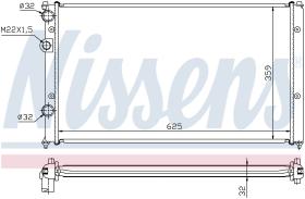 Nissens 652551 - RADIADOR SEAT CORDOBA(6K)(93-)1.8 I