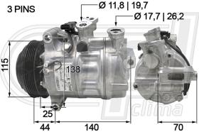 RPL QUALITY APCOMB0114 - COMPR MB W213 E220D/W907 2.0D 18- PK5 SD CALIDAD SANDEN OEM