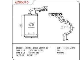 TONGSHI 6286016 - CALEF SUZUKI GRAND VITARA (05>)