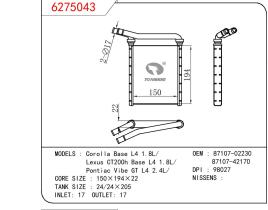 TONGSHI 6275043 - CALEF TOYOTA HILUX 2.5 D4D (05>)