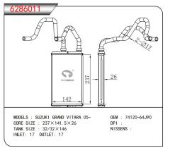 CASSELIN 6286011 - CALEF SUZUKI GRAND VITARA (05-)