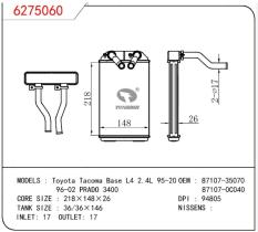 CASSELIN 6275060 - CALEF TOYOTA HILUX (8/97>8/01)